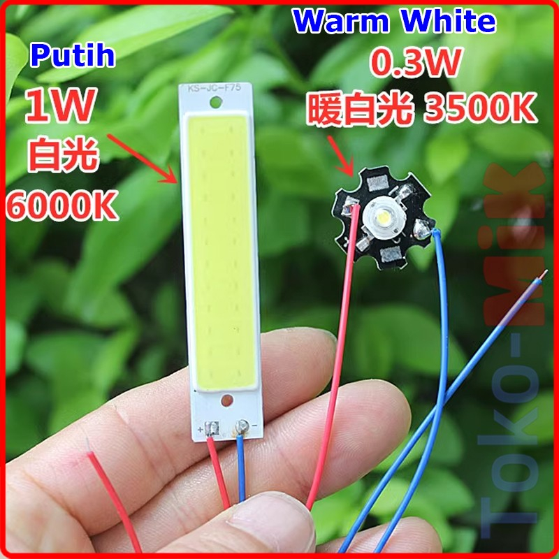 Modul DIY Lampu LED Emergency Senter Dual Double 1W 0.3W DC 3.7V-5V
