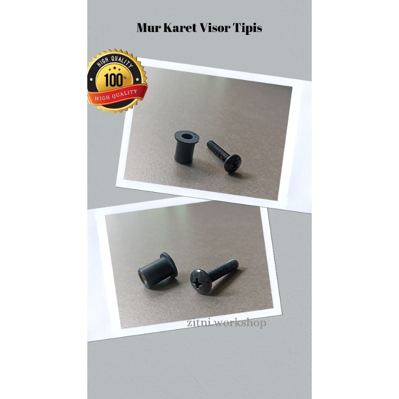 Baut dan Mur Karet Tipis Ganjel Visor Baut Tameng Visor Body Xride Ninja Rr