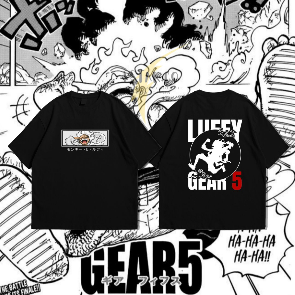 Kaos Luffy Gear 5 | T-shirt One Piece Luffy Gear 5 Unisex