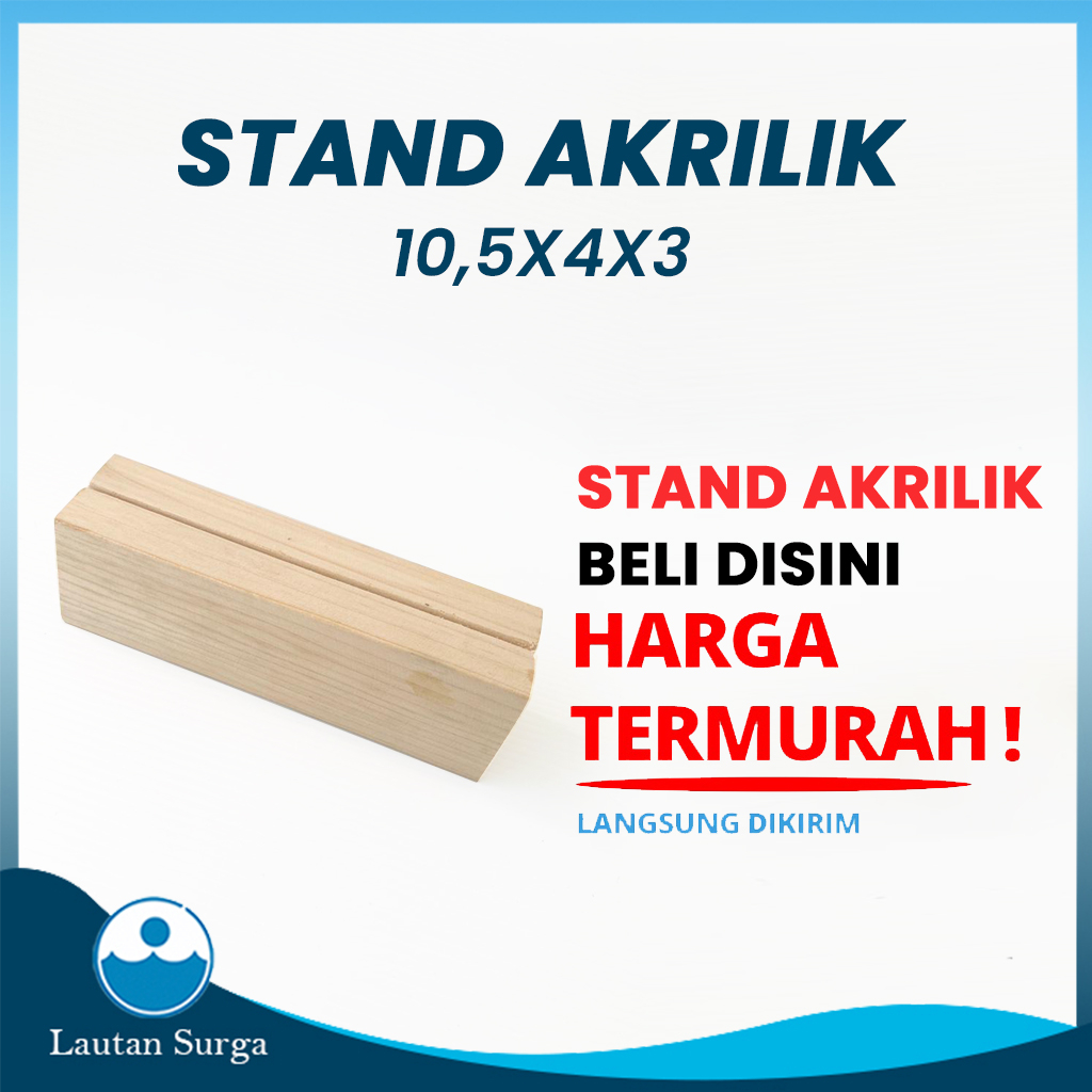 Wood Stand Akrilik Kayu, Tatakan Akrilik Kayu Jati Belanda, Wooden Stand Acrylic A5, Tatakan Kayu Ak