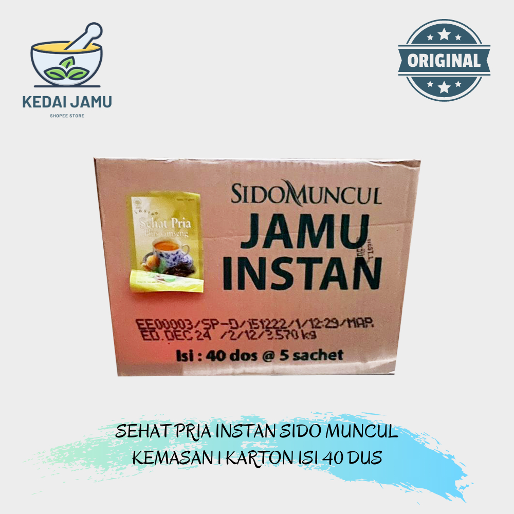 

PAKET SEHAT PRIA INSTAN SIDO MUNCUL - 1 KARTON ISI 40 DUS