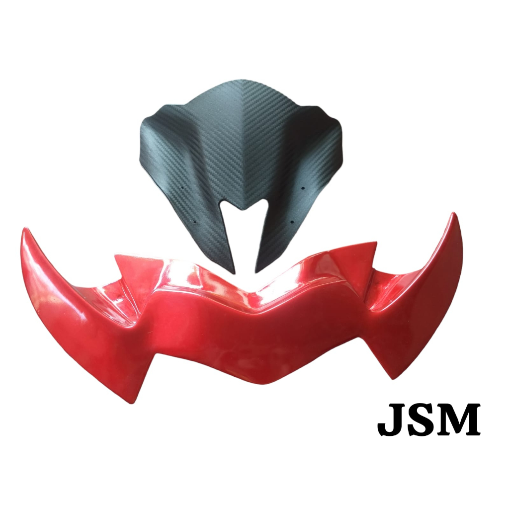 VISOR + WINGLET AEROX 155 WINGLET YAMAHA AEROX MODEL SABIT TAHUN 2017 2018 2019 2020
