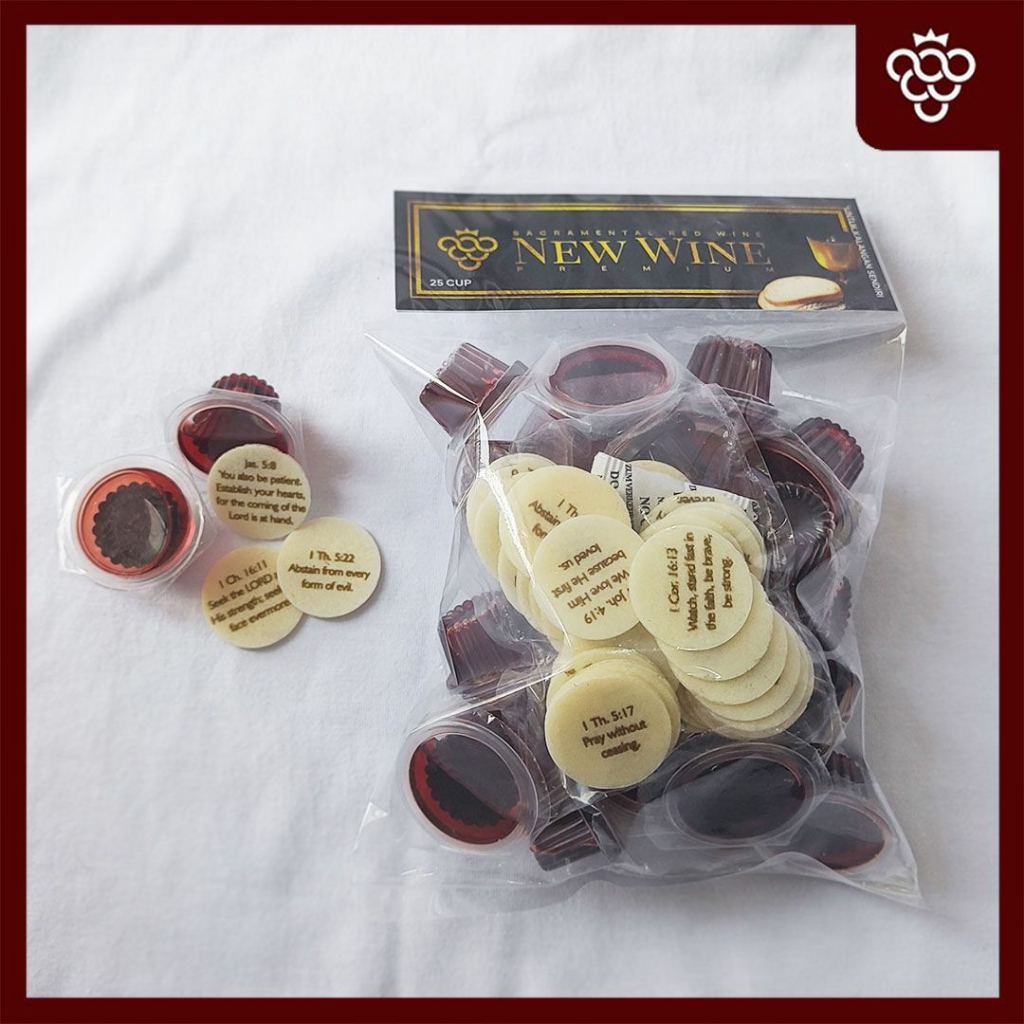 

Anggur Perjamuan Kudus Premium + Hosti Ayat Kecil Inggris - isi 25