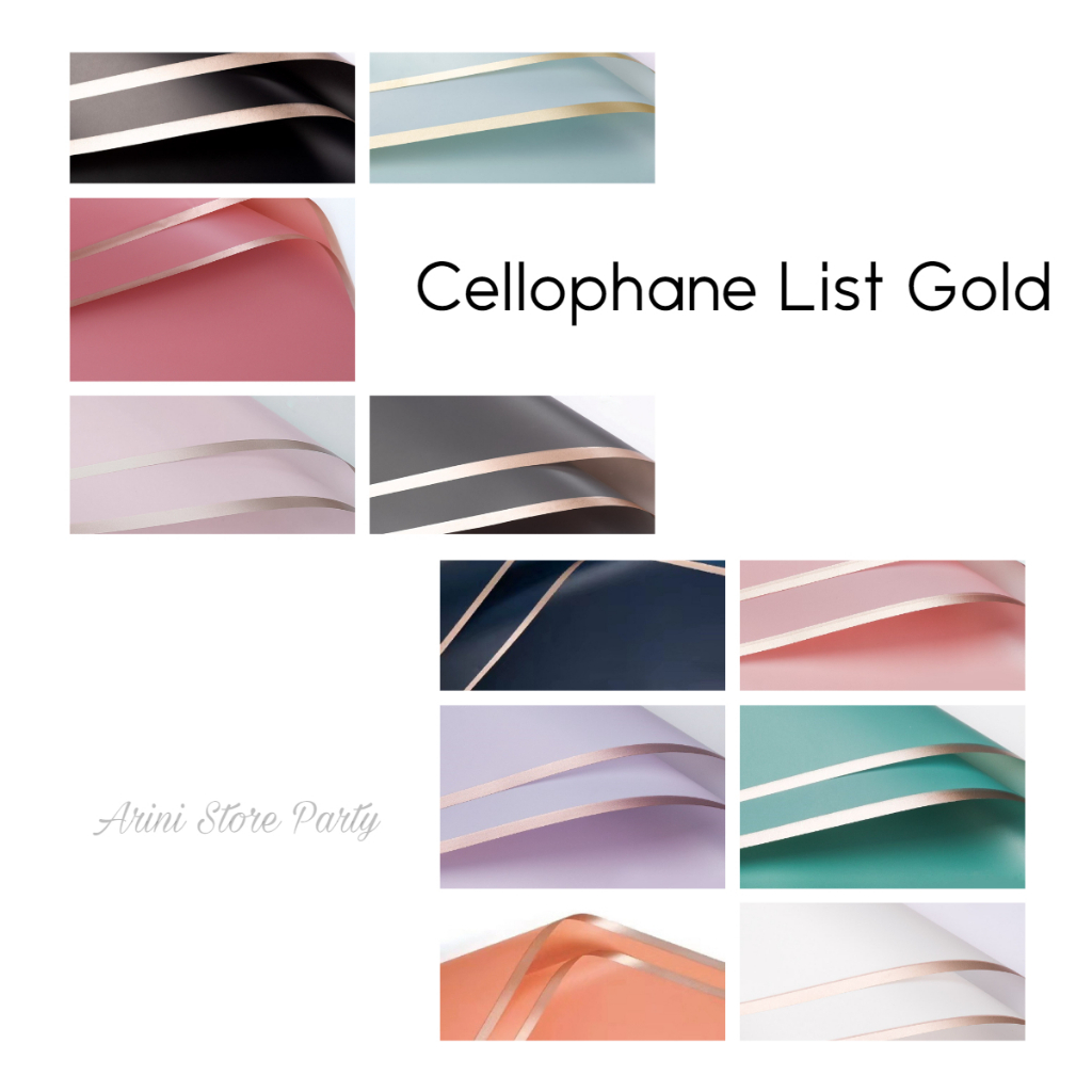 

Cellophane Flower Wrapping Paper List Gold