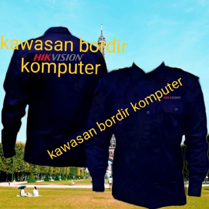 Terbaru seragam Hikvision kemeja Hikvision pdh Hikvision baju Hikvision bisa custom tulisan full bor