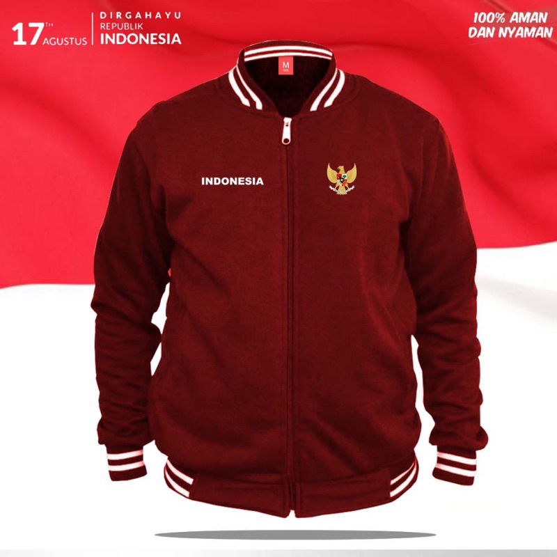 Jaket Varsity Timnas Indonesia / Jaket Club Bola Terbaru / Jaket Garuda Indonesia