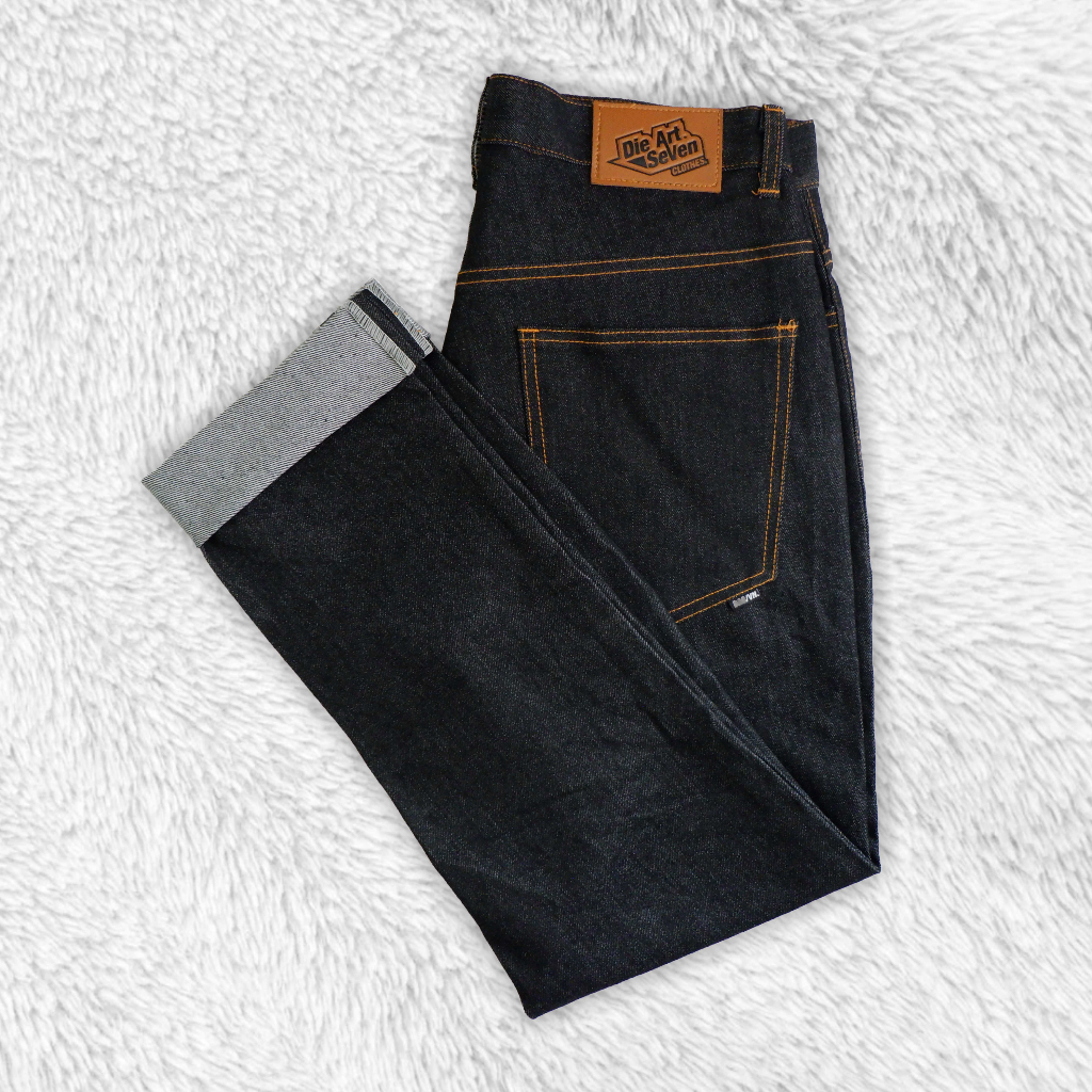 Dieartseven - Celana Denim Selvedge Black Rock