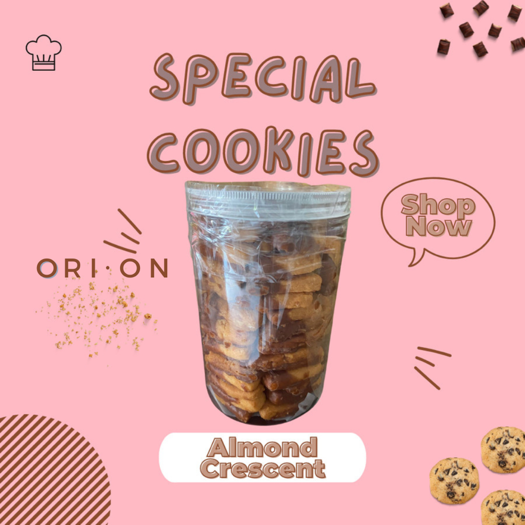 

ORION almond crescent renyah cookies Homemade kue kering premium butter lebaran imlek tahunbaru natal