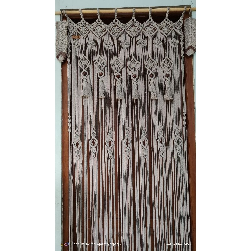 macrame curtain tirai macrame