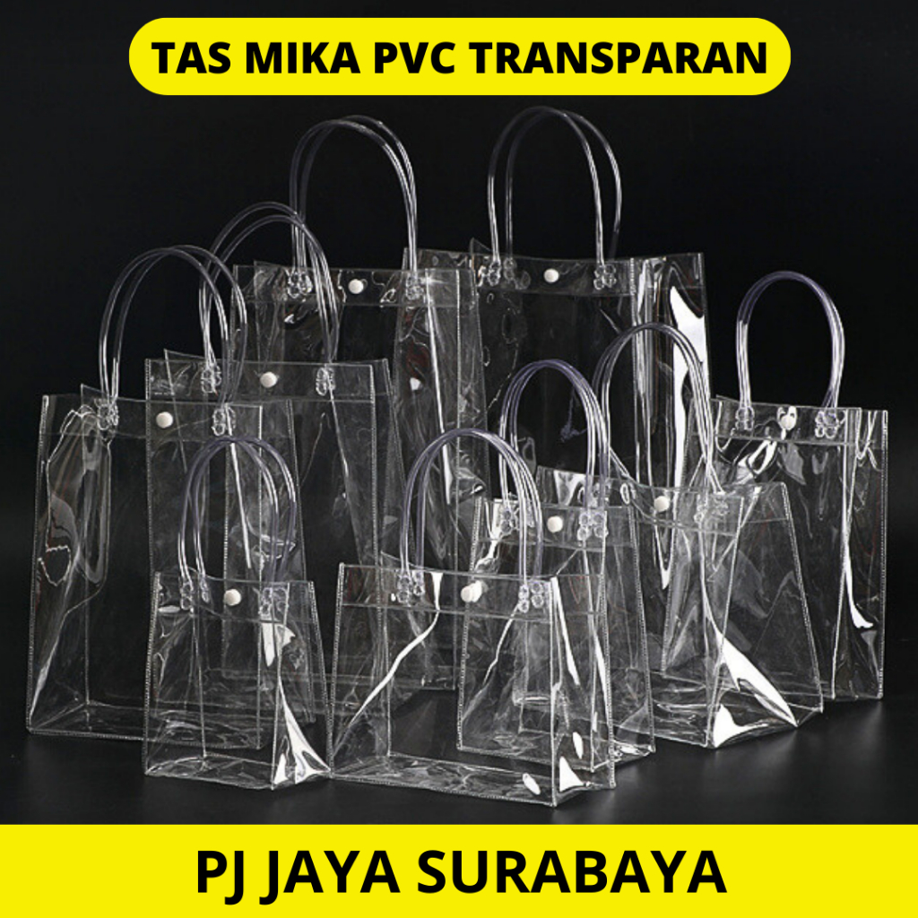 

Tas Mika PVC Transparan Tas Mika Polos Goodiebag Hampers Souvenir Ulang Tahun Transparant Murah Tas Bridesmaids / Hampers Christmas / tas christmas natal | TM01 - TM02
