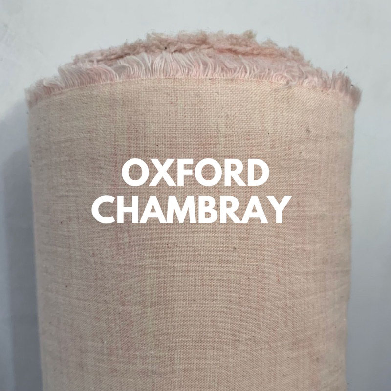 Bahan Kain Oxford Chambray Polos