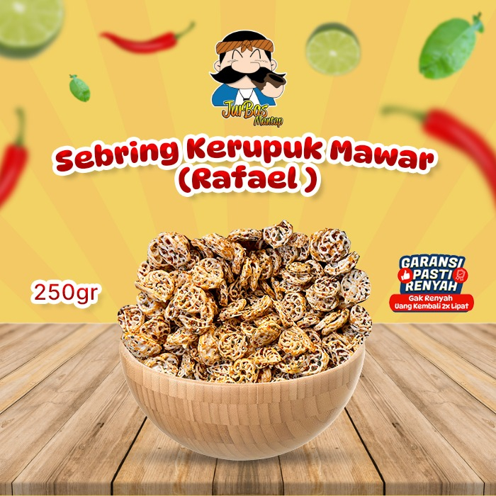 

Sebring Kerupuk Mawar 250 gram Pedas Jeruk (rafael)