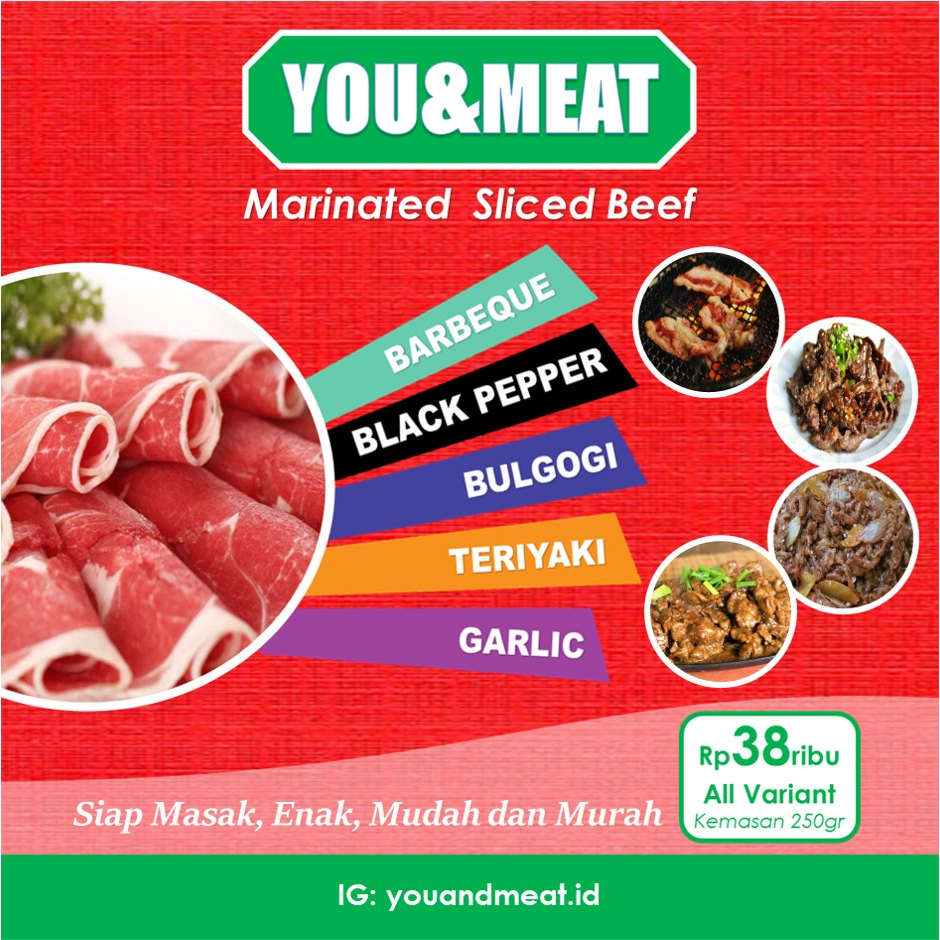 

Sliced Beef Shortplate Saus Marinasi siap masak - Bulgogi