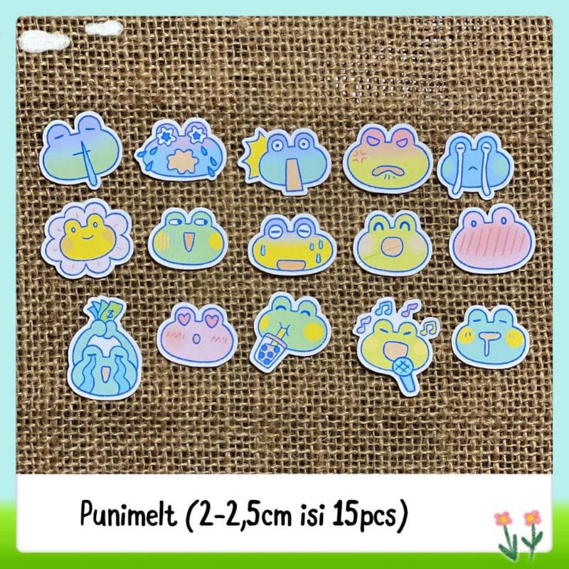 

15pcs sticker tempelan glossy punimelt