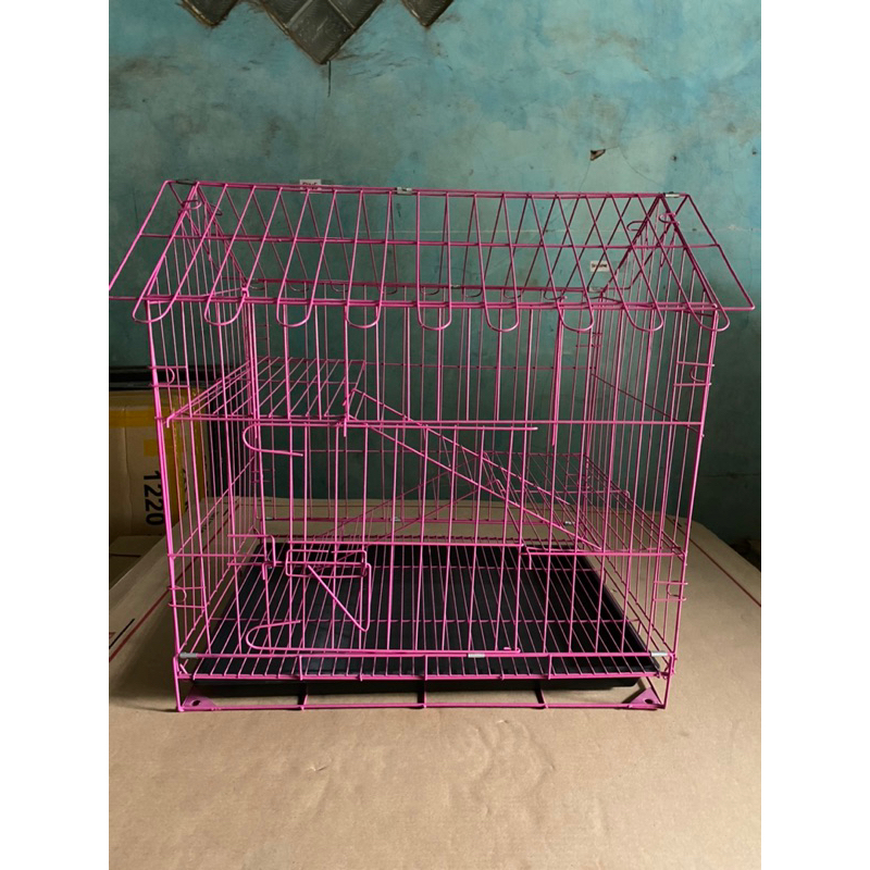 Kandang kucing model atap rumah sise L