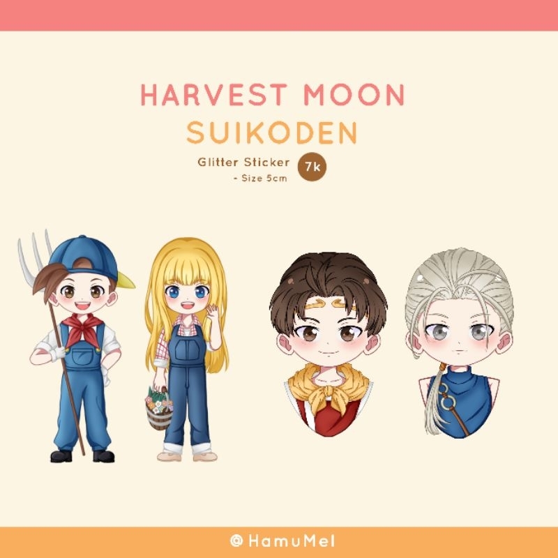 

Game Legend Series Harvest Moon Suikoden Glitter Sticker by HamuMel