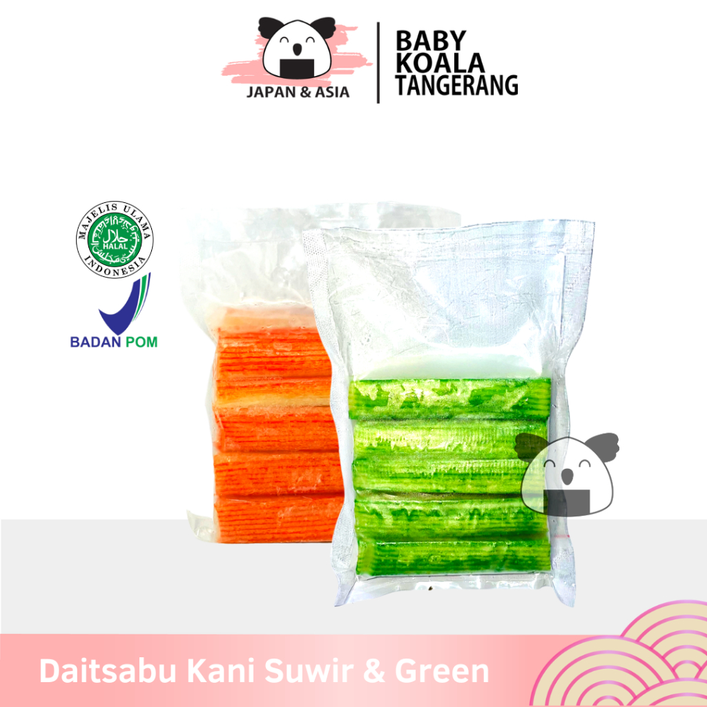 

DAITSABU Crabstick Kani Suwir 10 pcs Halal │ Crab Stick for Kani Salad Ramen Shabu-shabu.