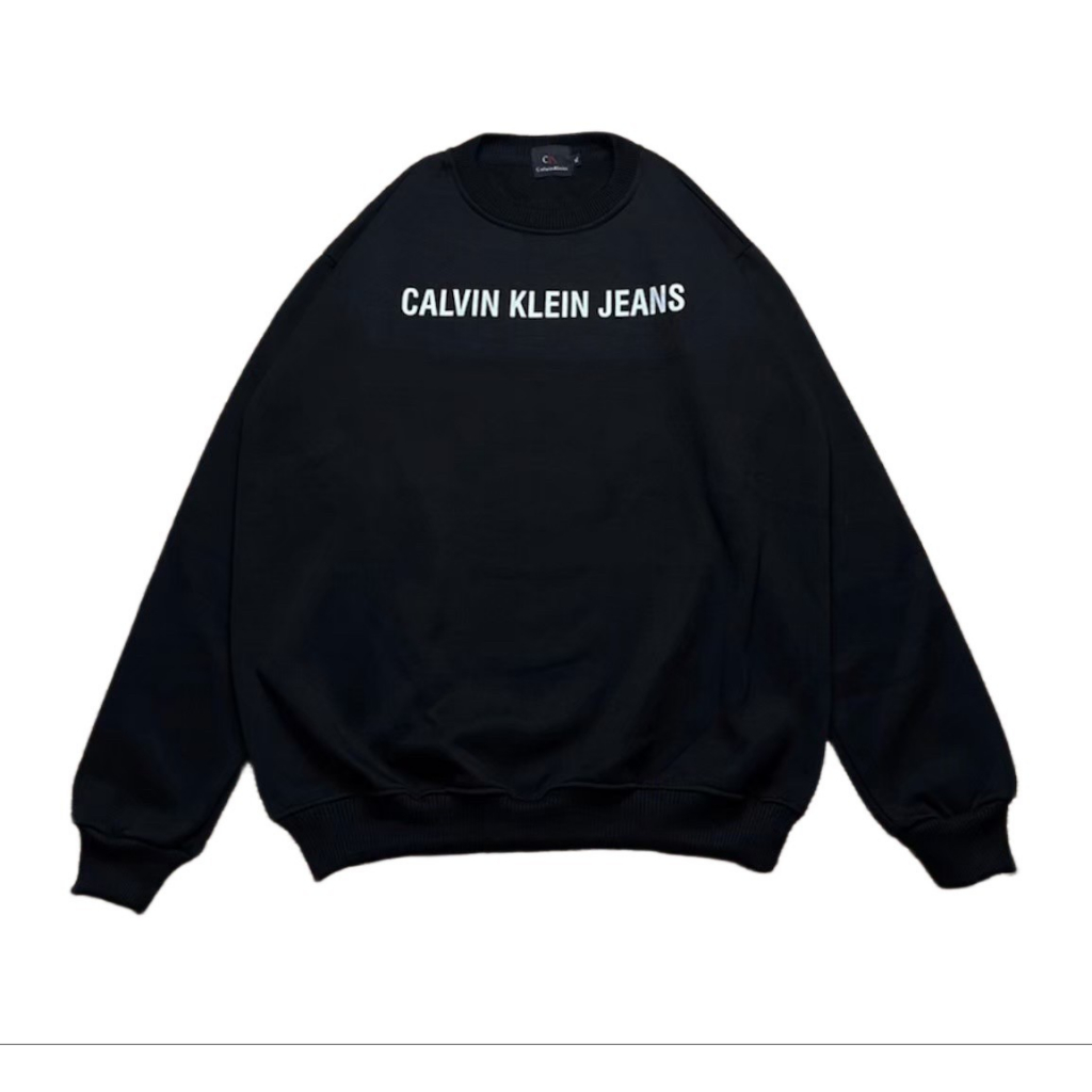 JAKET SWEATER CREWNECK CALVIN KLEIN JEANS BLACK