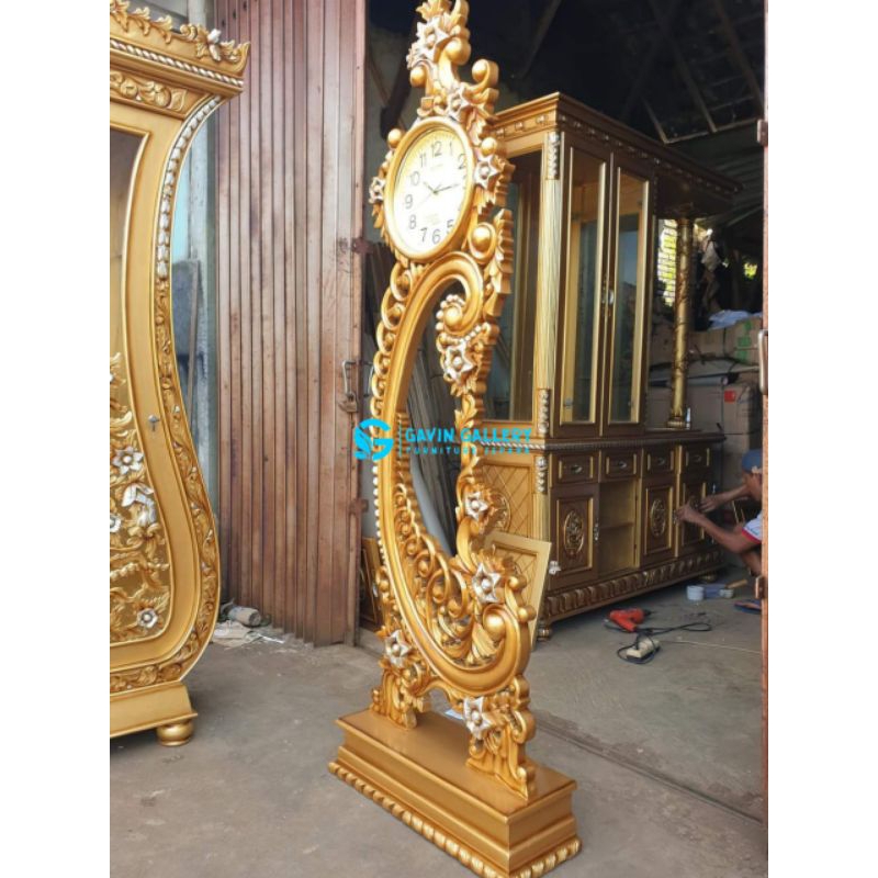 jam jati jepara jam hias ukir dari kayu jati jam hias lenong jam hias ukir jepara jam alarm