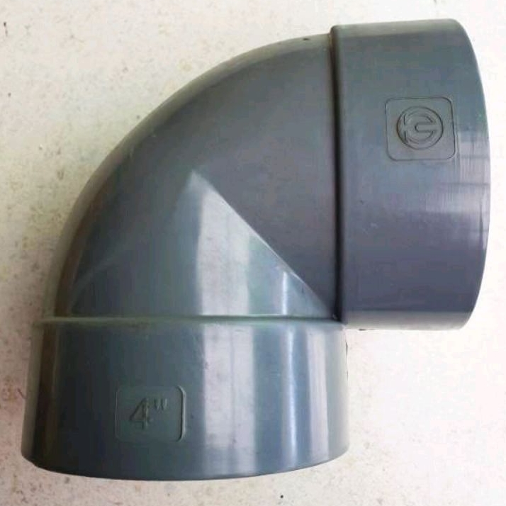 Keni/knee sambungan elbow L pvc 4"