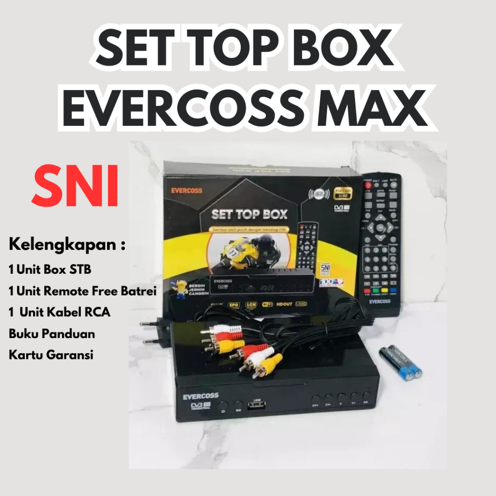 SET TOP BOX STB TV DIGITAL EVERCROSS MAX Evercross