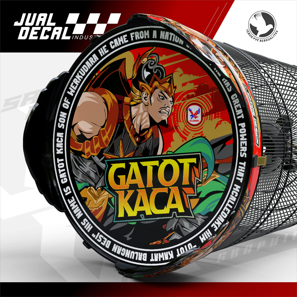 Stiker Sangkar Murai GATOT KACA Wayang Decal Tebok Kandang Burung Variasi