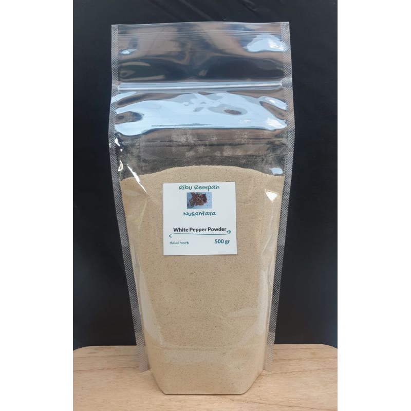 

500gr Merica bubuk murni 100% / Lada putih bubuk murni 100 % / White pepper powder pure 100%