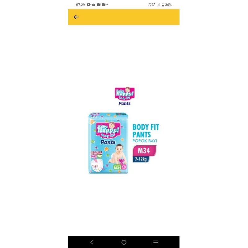 baby happy M34, L 30