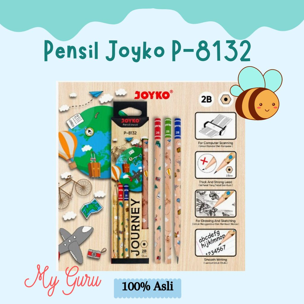 

[PAK] PENSIL 2B JOYKO P-8132 PENSIL TULIS KAYU (12 PCS) JOURNEY