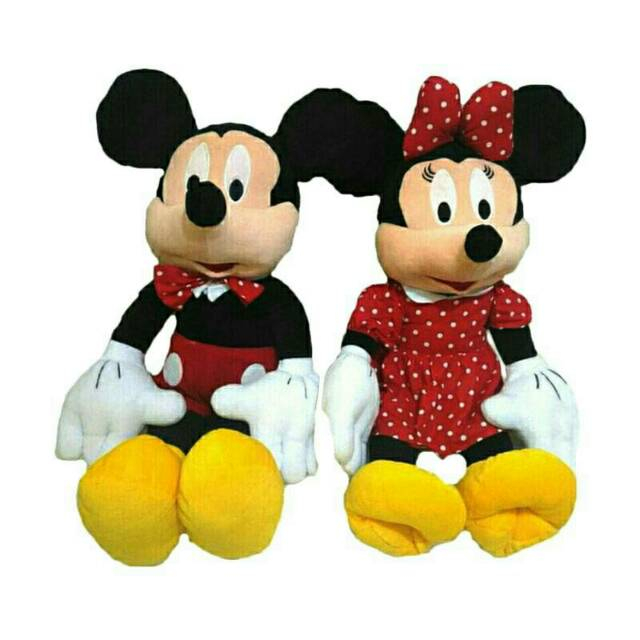 BONEKA MICKEY MINNIE MOUSE XL 40CM SNI / TOYS KARTUN MURAH / MAINAN ANAK TIKUS / COD READY MAKASSAR