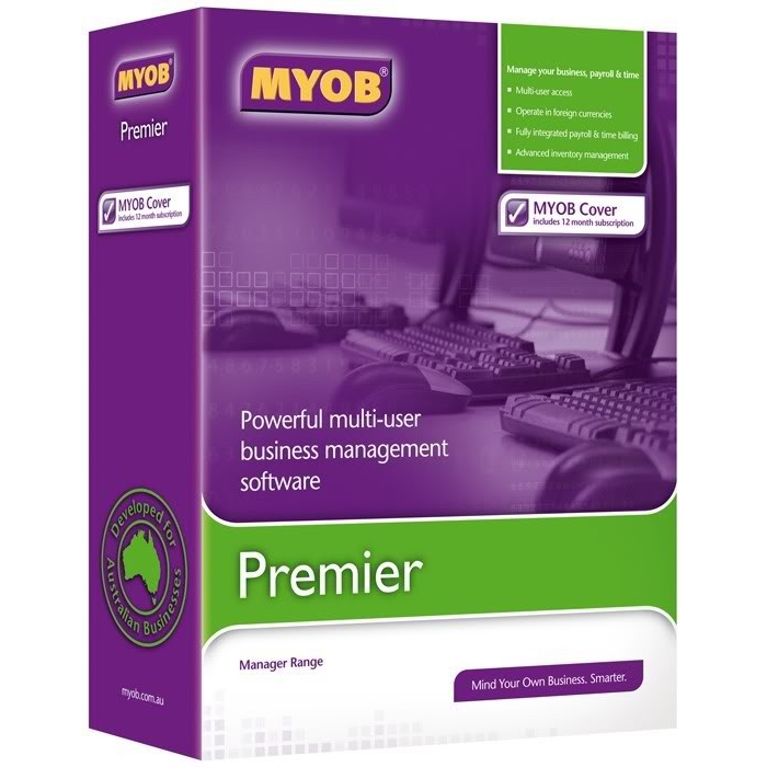 Myob ABSS ACCOUNTING PREMIER V30 for 3 user device Includ Sertificate