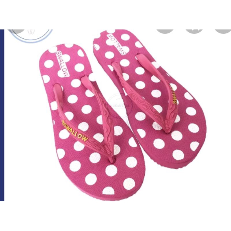 sandal jepit swallow polkadot wanita