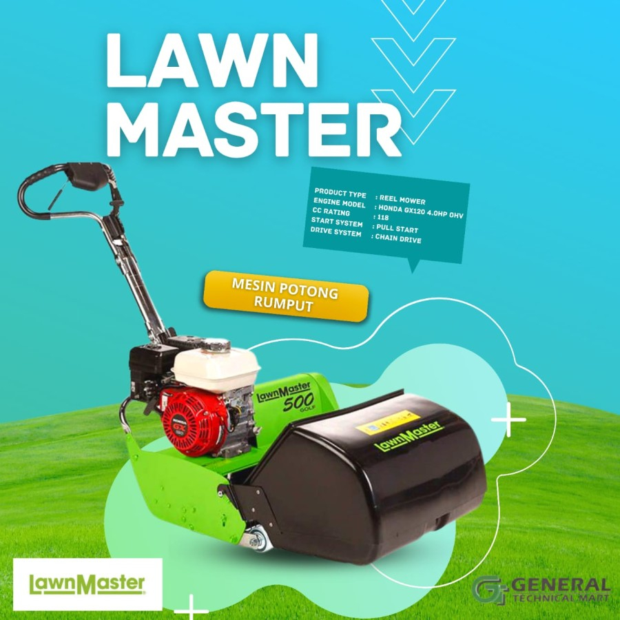 LAWN MASTER Mesin Potong Rumput Dorong ROVER Engine HONDA GX 160