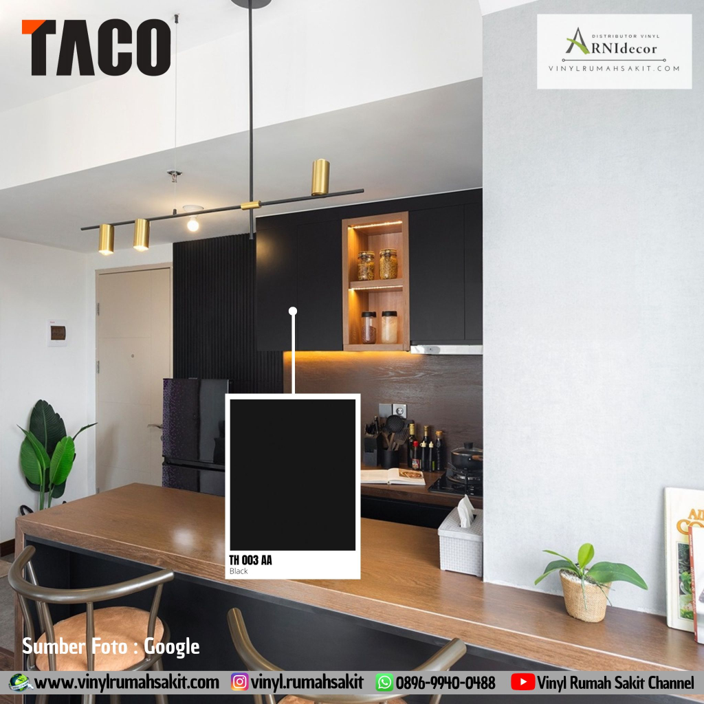 HPL Taco Solid Doff kode TH 003 AA - Black [NO STICKER]