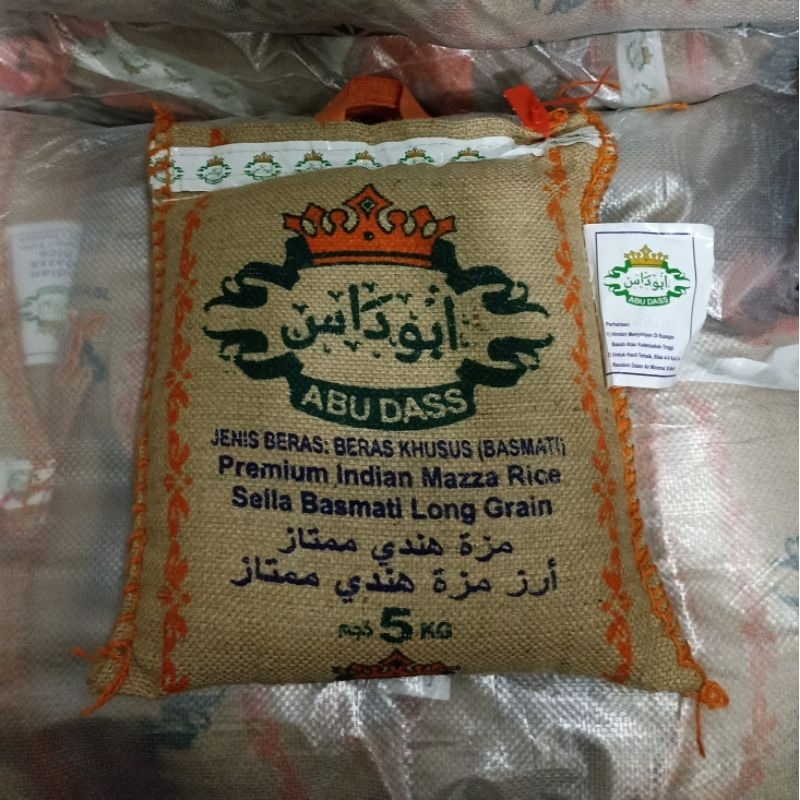 

ABU DASS beras Basmati 5kg / Basmati rice abudass 5kg untuk kebuli, mandhi, briyani, kabsah