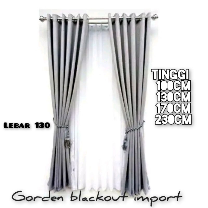 GORDEN BLACKOUT TINGGI 100 130 170 230CM TEBAL POLOS PREMIUM