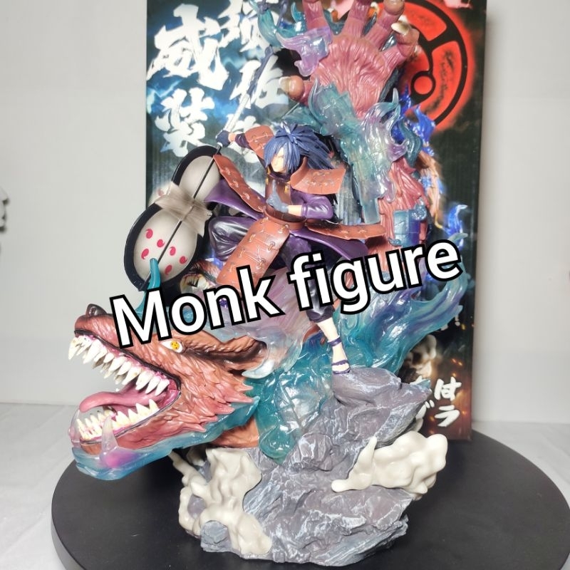 Statue Naruto Uchiha Madara x Kurama Kyuubi Susanoo With Led GK