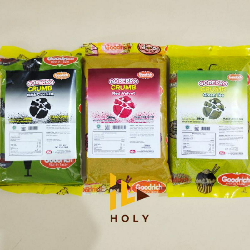 

Gorerro Crumbs Crumble Kemasan (250gr) Remahan Topping Dessert