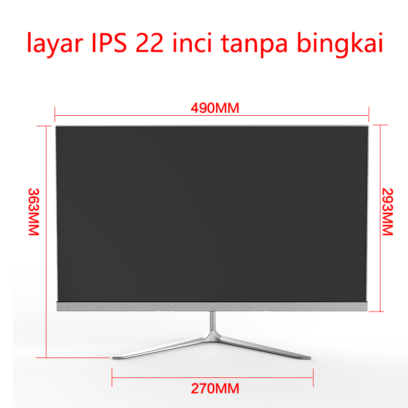 Komputer All-in-One Terbaru HD Super Tipis Intel Core i3/i5 Untuk Rumah, Belajar, Kantor, dan Hiburan - Desktop Gaming Montir 19/22/24 Inci - Gratis Keyboard dan Mouse! Rak Kayu Inklusif. Garansi 1 Tahun.-7