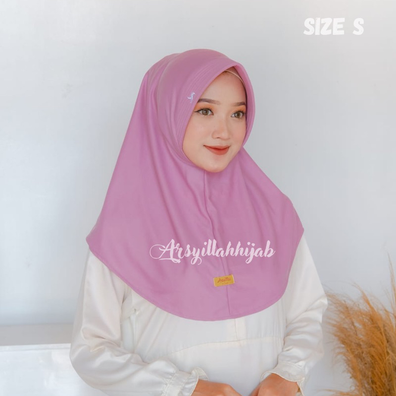 TERMURAH Jilbab ped antem size S antem khadijah anak TK hijab Kaos Bergo Syari