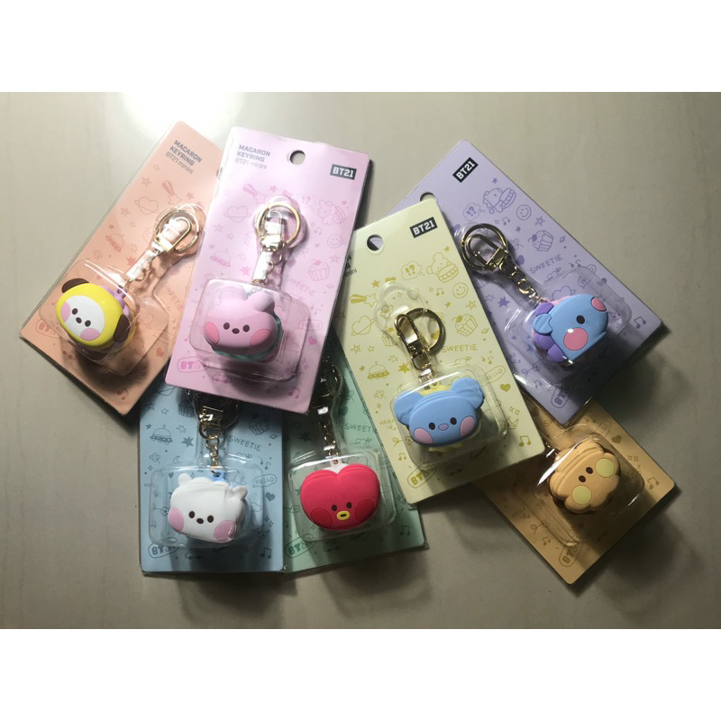 READY STOCK BT21 MININI MACARON KEYRING