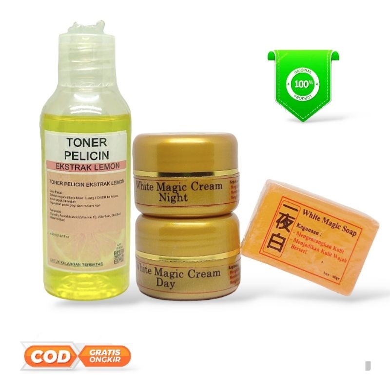 Paket Cream Magic Korea + Toner Pelicin Wajah