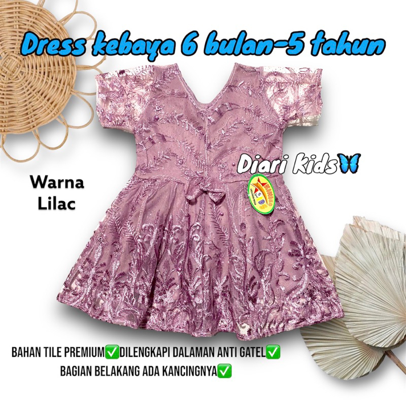Dress brukat anak baju anak perempuan baju bayi perempuan baju anak perempuan 1 tahun dress anak baj