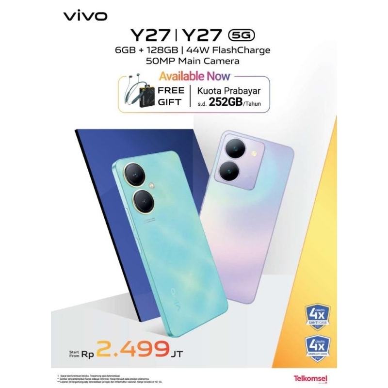 VIVO Y27 5G RAM 6+6/128GB 50MP Camera, NFC Multifungsi