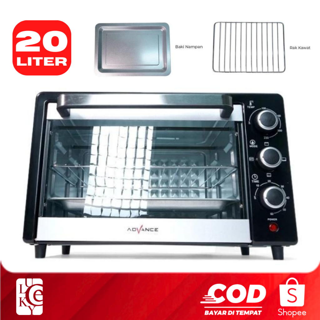 Oven listrik Advance AOV 300 Oven Kapasitas 20 Liter Low Watt
