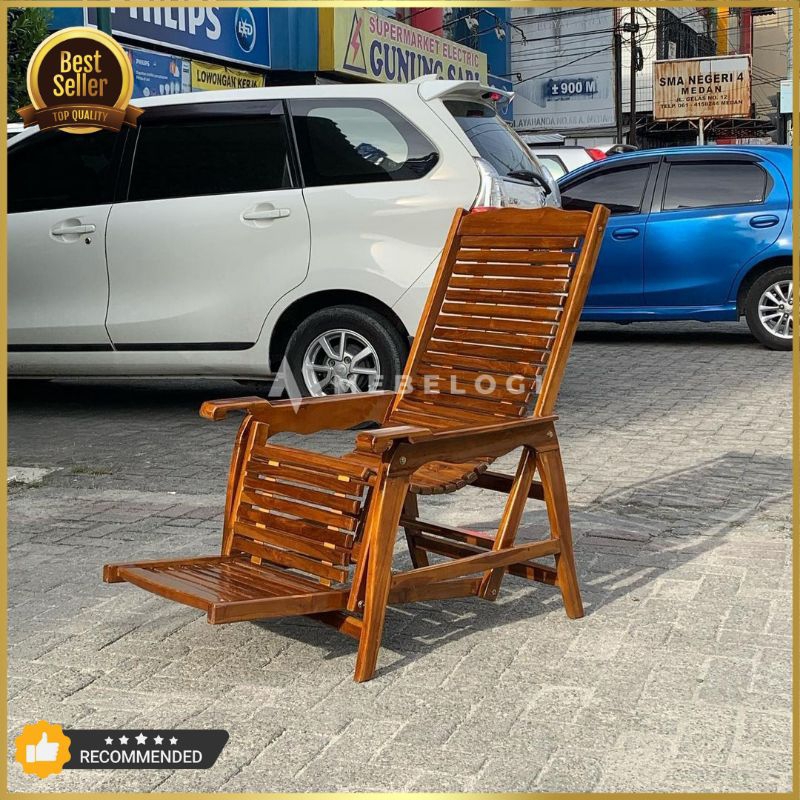 KURSI GOYANG KAYU JATI / KURSI MALAS FURNITURE JATI / KURSI MALAS