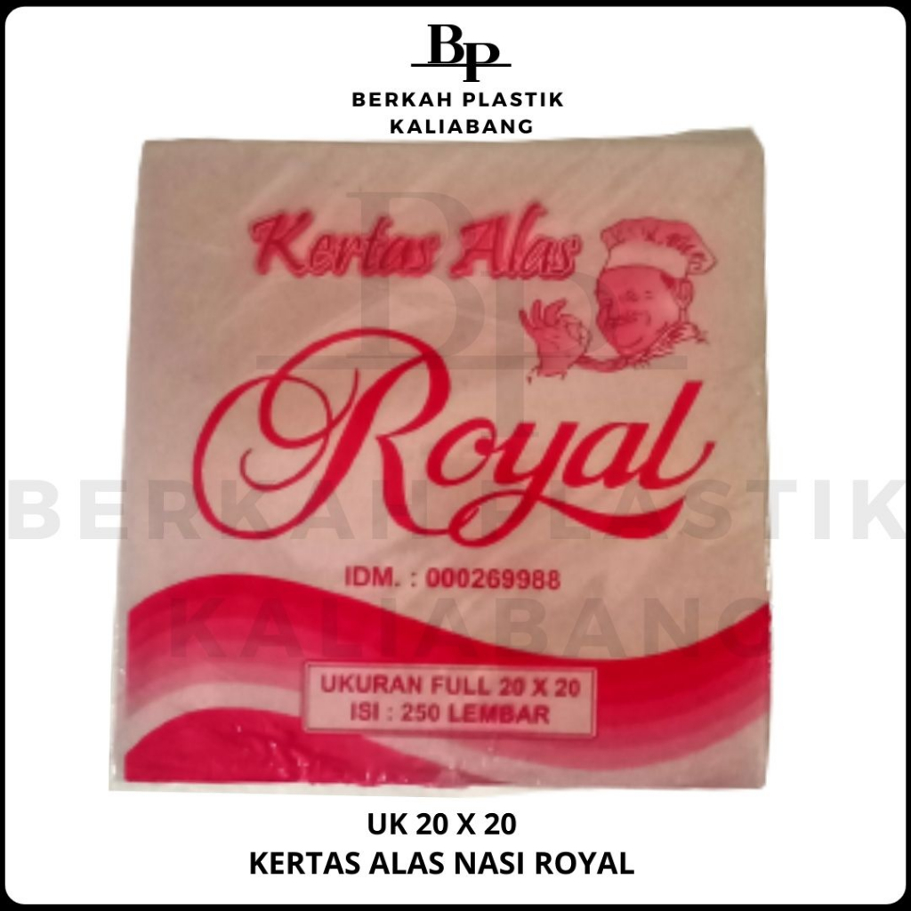 Kertas Nasi Alas Kotak Royal - Kertas Minyak Isi 250 lembar