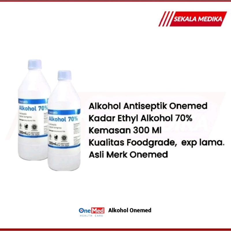 Alkohol 70% 300ml Antiseptik Alcohol OneMed / Btl
