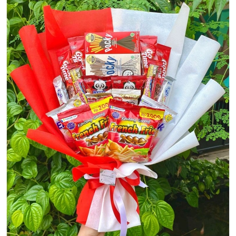 

BUKET SNACK BENDERA MERAH PUTIH 17 AGUSTUS / BUKET SNACK MEWAH / BUKET SNACK MENARIK / BUKET SNACK HADIAH WISUDA / HADIAH SIDANG / WEDDING / ANNIVERSARY / HADIAH PACAR / JAJANAN / BINGKISAN / SIDANG SKRIPSI /