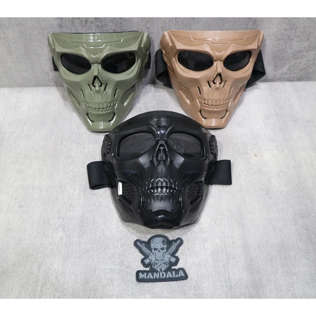 Topeng Tactical Full Face Skull Mask / Topeng full face tactical skull mask